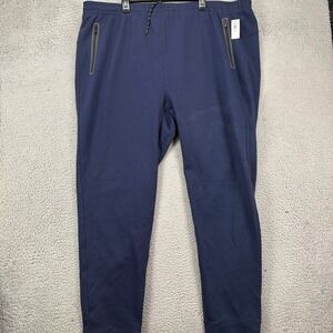 Old Navy Dynamic Fleece Pants Jogger Mens 4XL Tall Blue Drawstring Stretch NEW